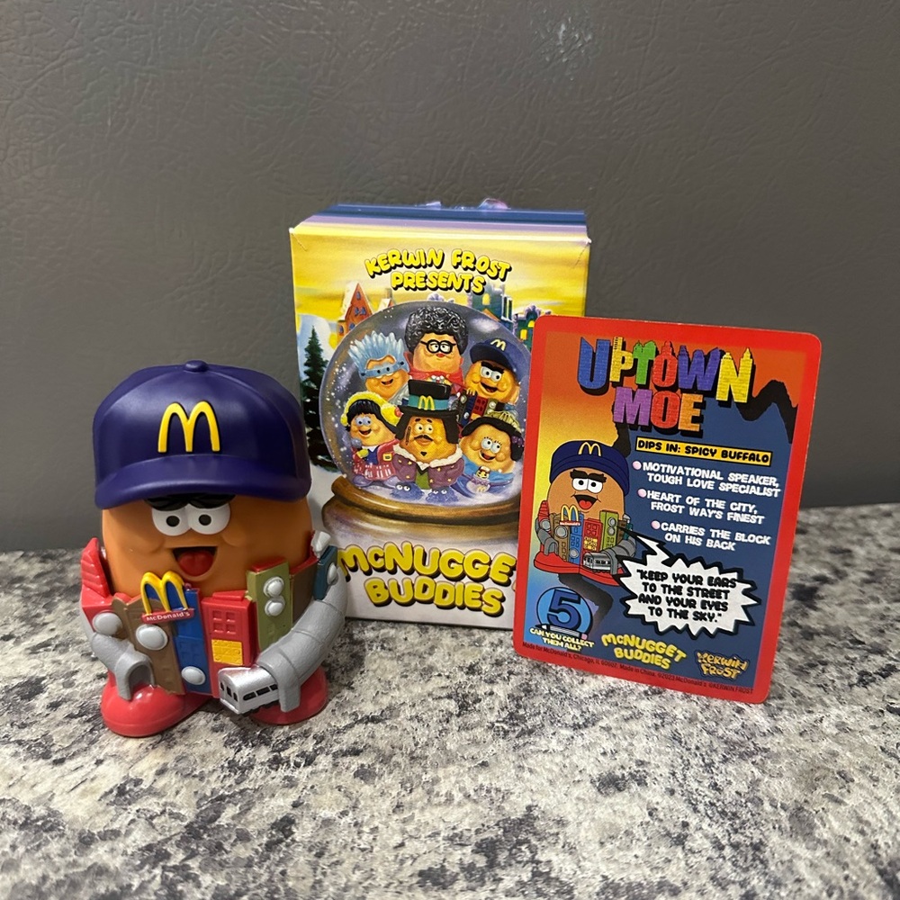 Kerwin Frost Presents McNugget Buddies box McDonald’s Toy Uptown Moe Collector